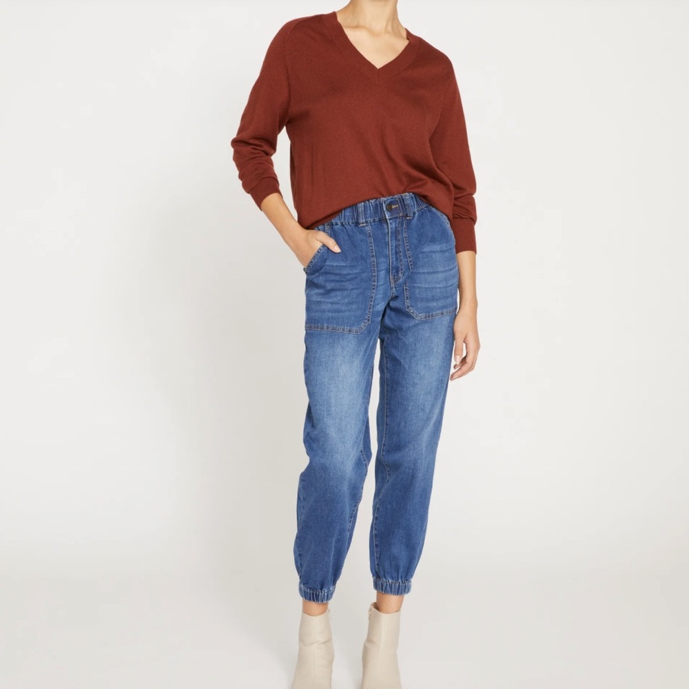 Universal Standard ComfortDenim Joggers Lightly Worn Western Blue